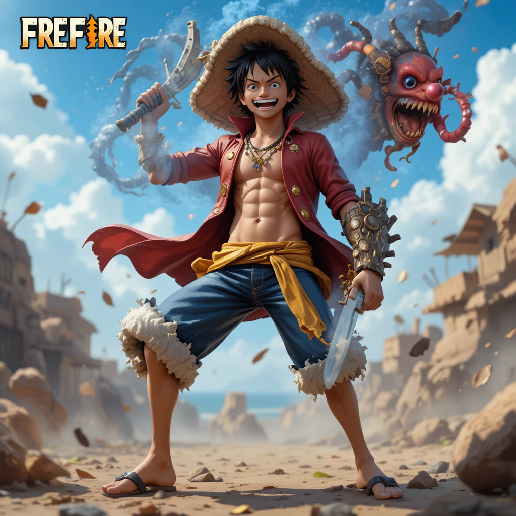 BOOYAH PIRATE! Free Fire x One Piece: Luffy Jadi Karakter Baru dengan Gear Second!
