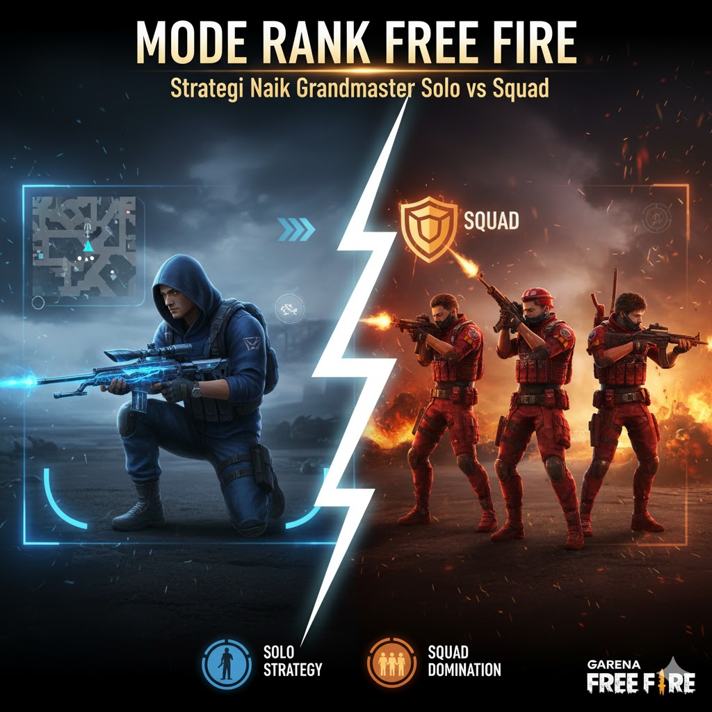 Mode Rank Free Fire: Strategi Naik Grandmaster Solo vs Squad Tanpa Kalah!