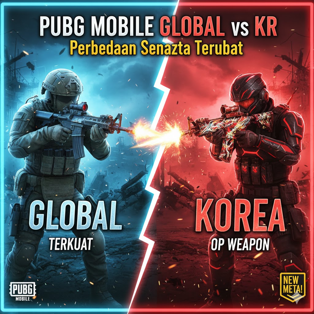 PUBG Mobile Global vs KR: Senjata Terkuat Mana yang Menang 2025?