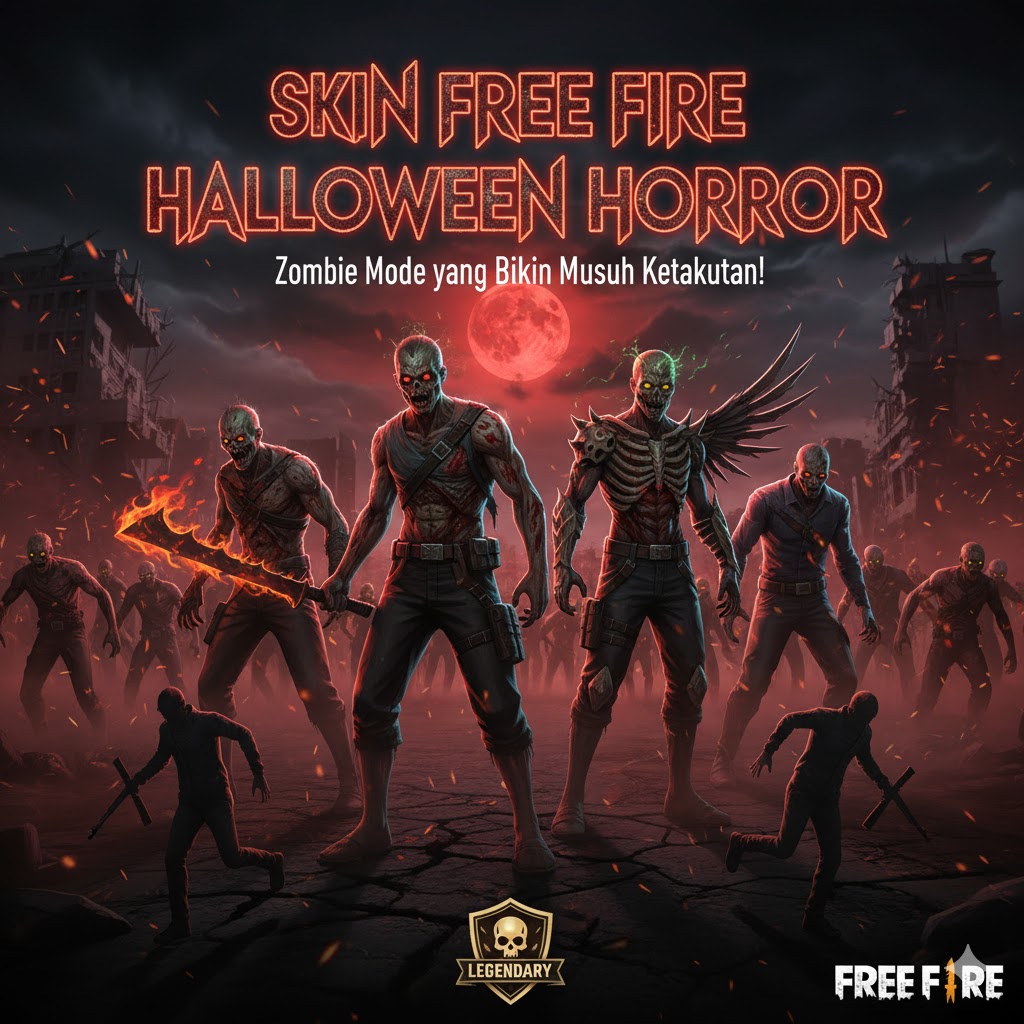 Skin Free Fire Halloween Horror: Zombie Mode yang Bikin Musuh Ketakutan!