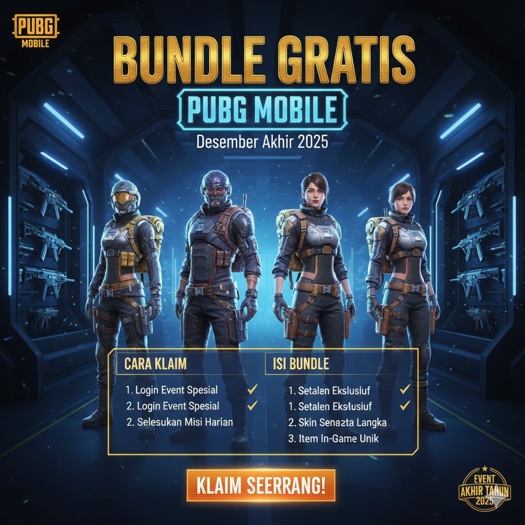 Bundle Gratis PUBG Mobile Desember Akhir 2025: Cara Klaim