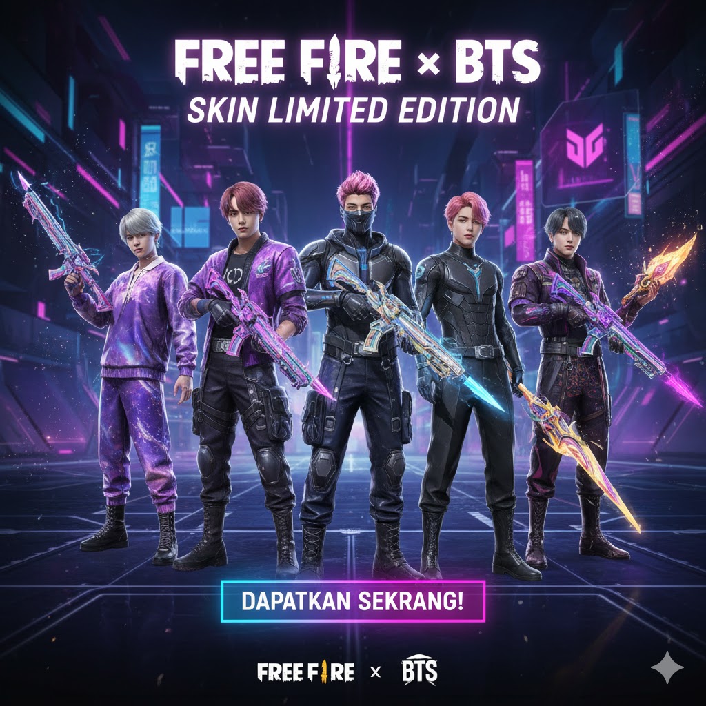 Free Fire x BTS Skin Limited Edition 2025 - Bundle Eksklusif Gratis!