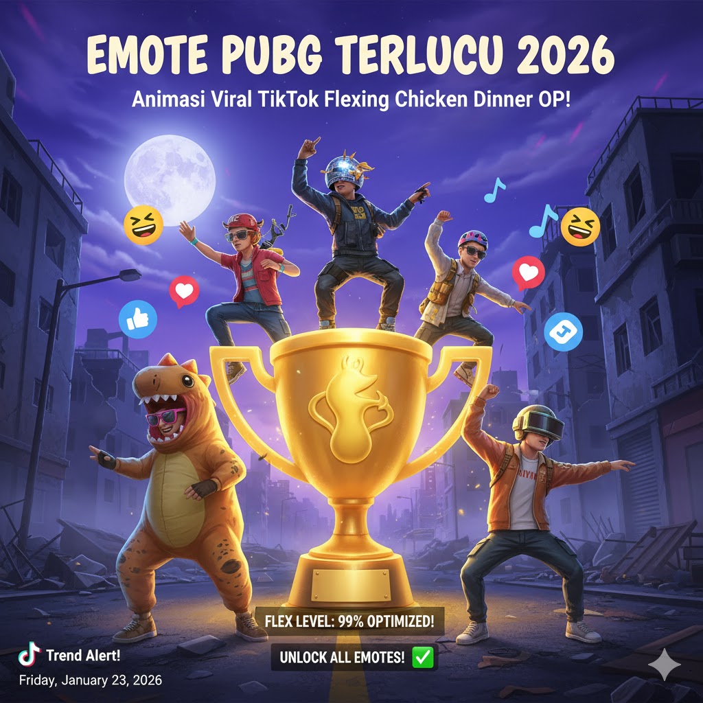 Emote PUBG Terlucu 2026: Animasi Viral TikTok Flexing Chicken Dinner OP!