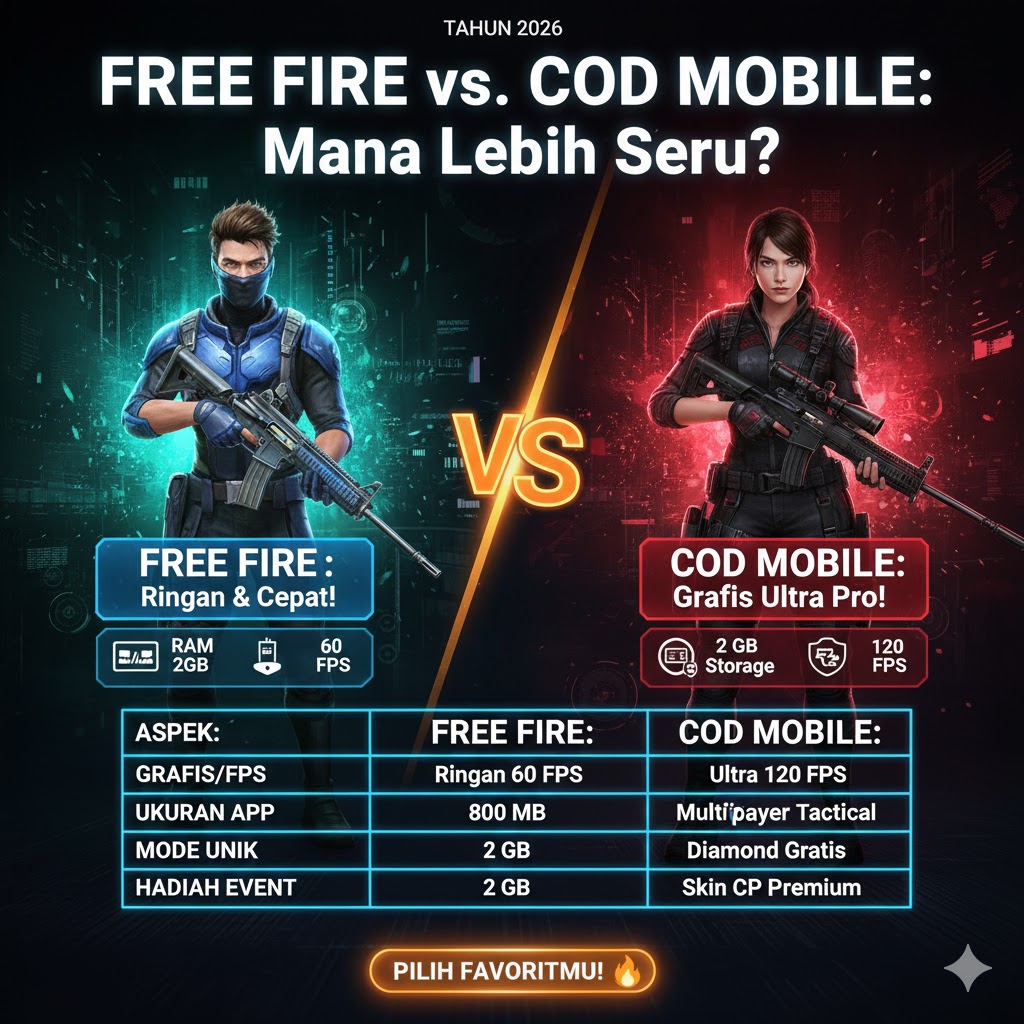 Free Fire vs COD Mobile: Mana Lebih Seru?