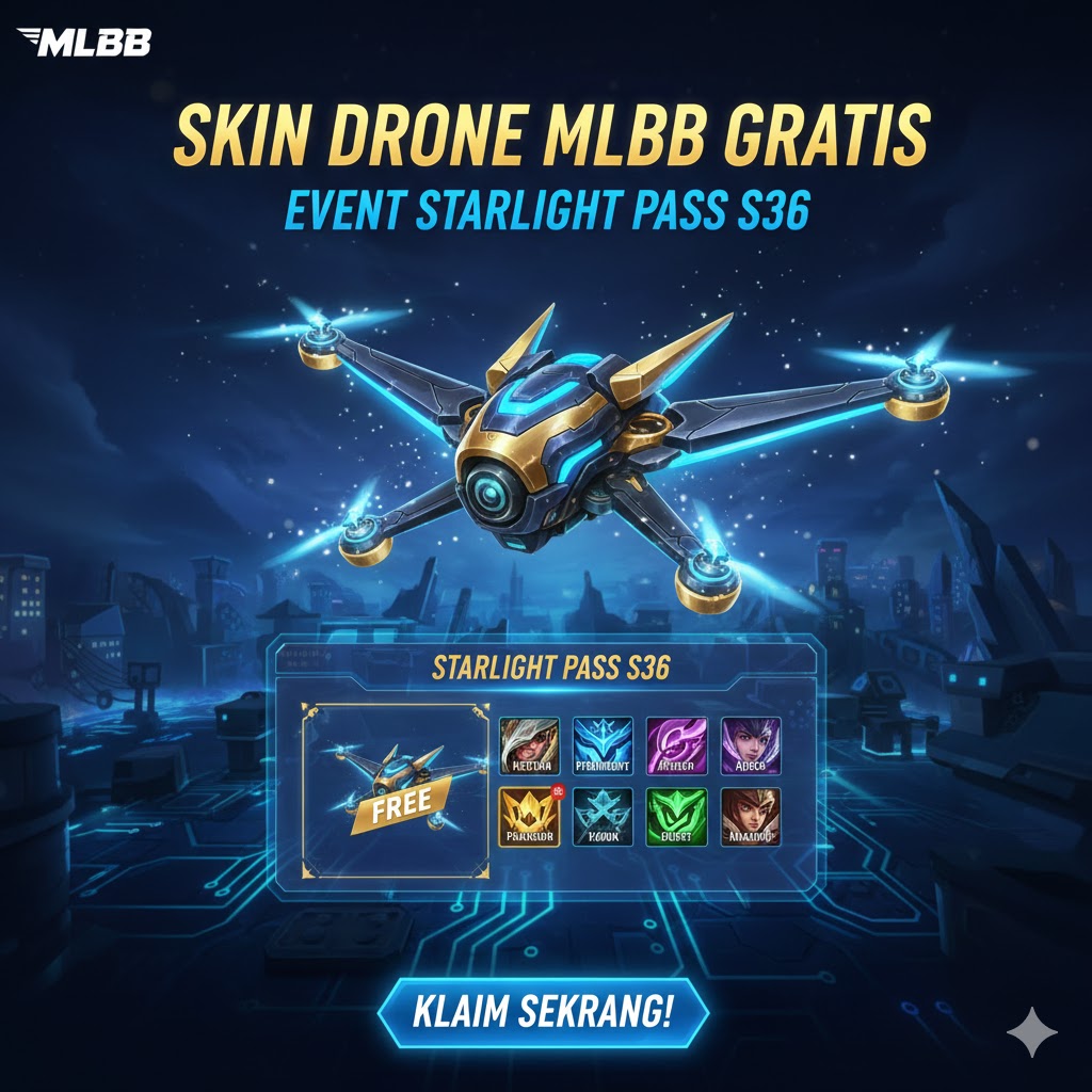 Skin Drone MLBB Gratis: Event Starlight Pass S36!