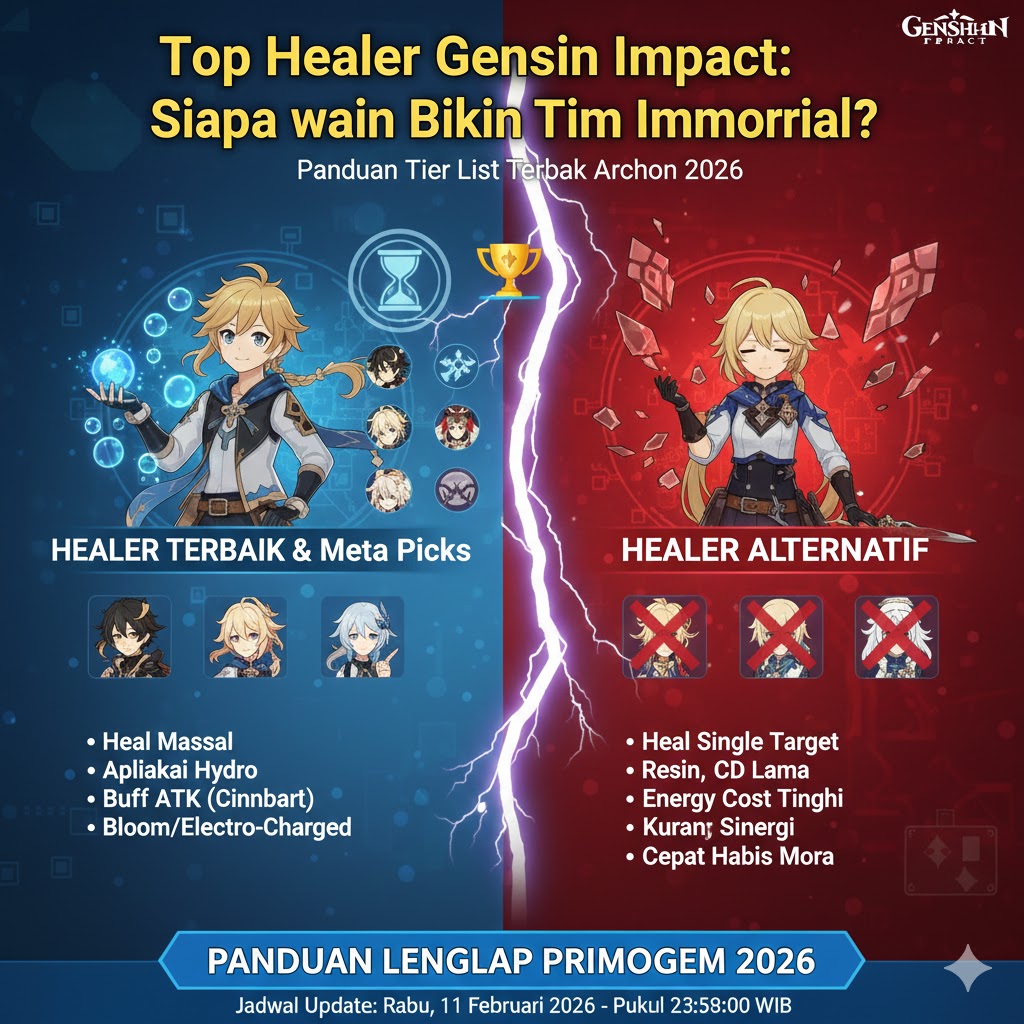 Top Healer Genshin Impact: Siapa yang Bikin Tim Immortal?