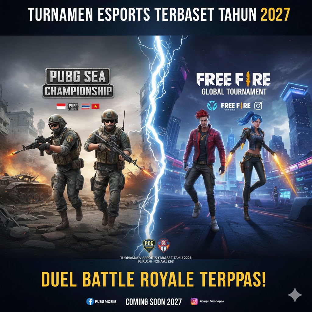 Turnamen PUBG SEA Championship Lawan Free Fire Global
