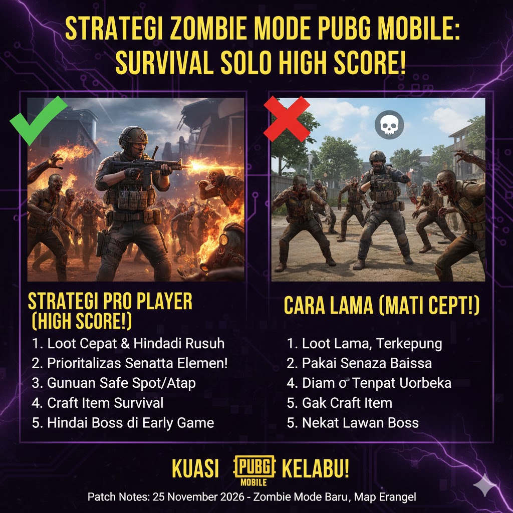 Strategi Zombie Mode PUBG Mobile: Survival Solo High Score!