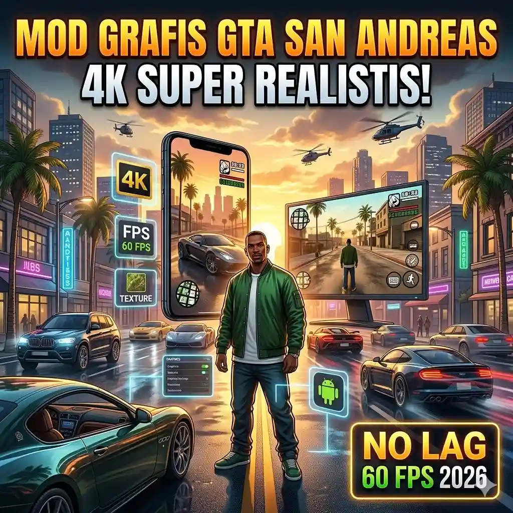 Mod Grafis GTA San Andreas 4K No Lag 2026